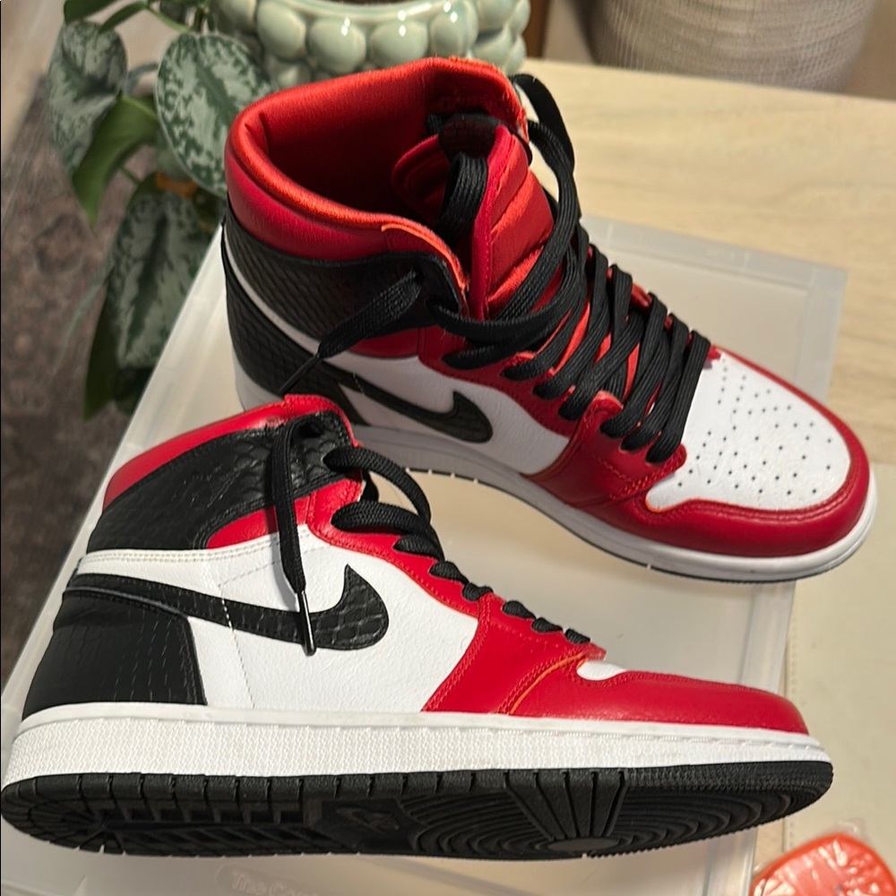 Nike Air Jordan’s, Women’s Retro High OG Satin Red, size 8, like new